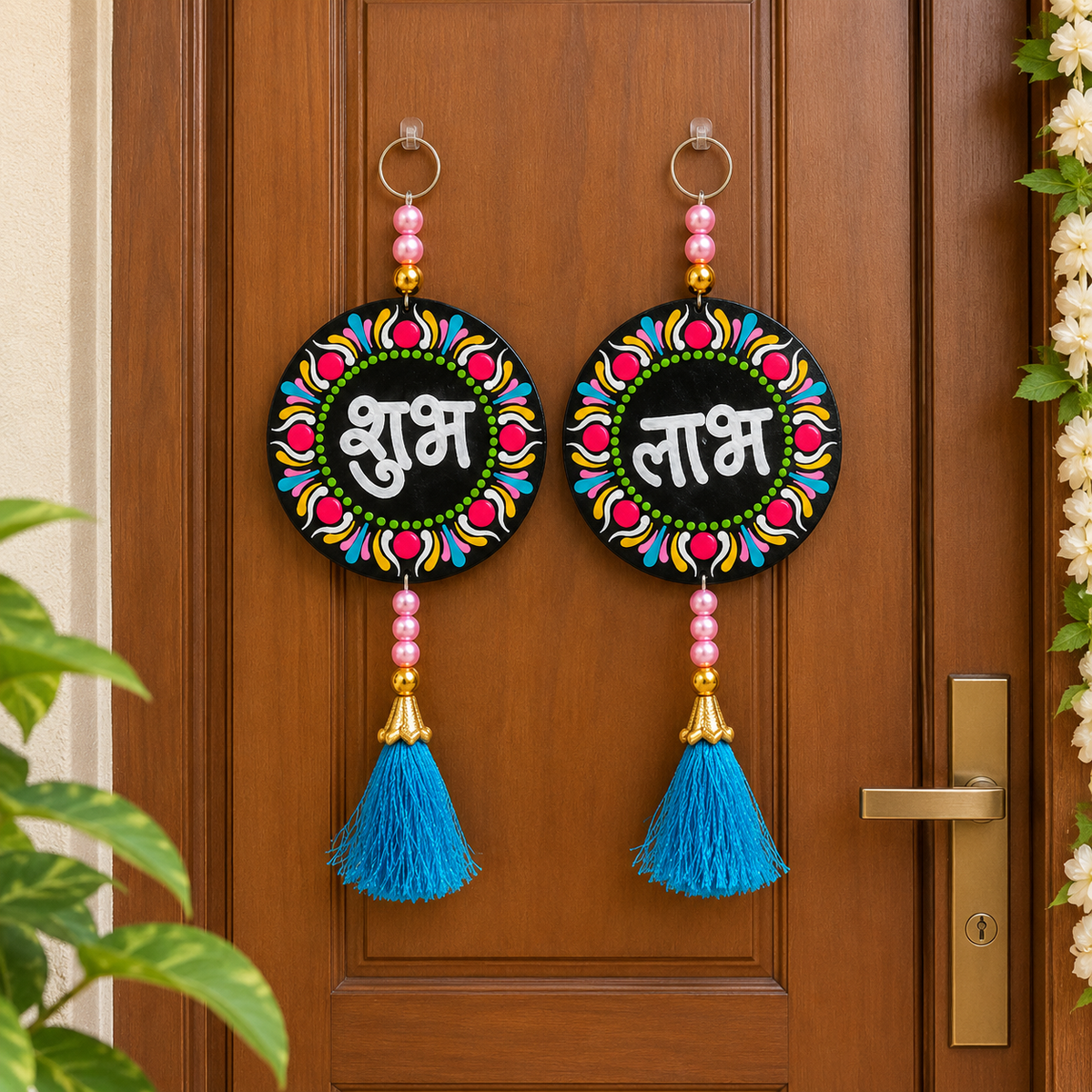 Handmade Mandala Shubh Labh Hanging