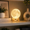 3D Moon Lamp with Wooden Stand, Warm LED Night Light for Room Decor